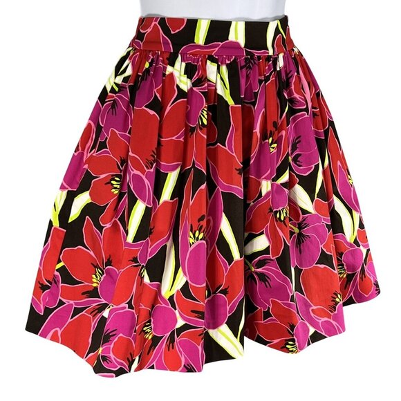 Kate Spade New York Skirt The Rules Womens12 Flare Floral Mini Skater Skirt Edgy - Picture 1 of 14